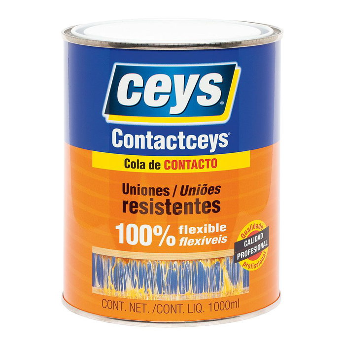 Ceys Bote 1 l Cola de Contacto Neopreno Multiusos para Cuero, Madera, Goma y Más Ceys Bote 1 l Cola de Contacto Neopreno Multiusos para Cuero, Madera, Goma y Más