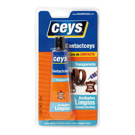 Ceys Cola de Contacto Transparente Blister 70 ml Polivalente para Cuero, Madera, Goma