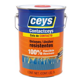 Ceys Contactceys Bote BA 5 L Cola de Contacto para Cuero, Madera, Goma, Caucho y Otros Materiales