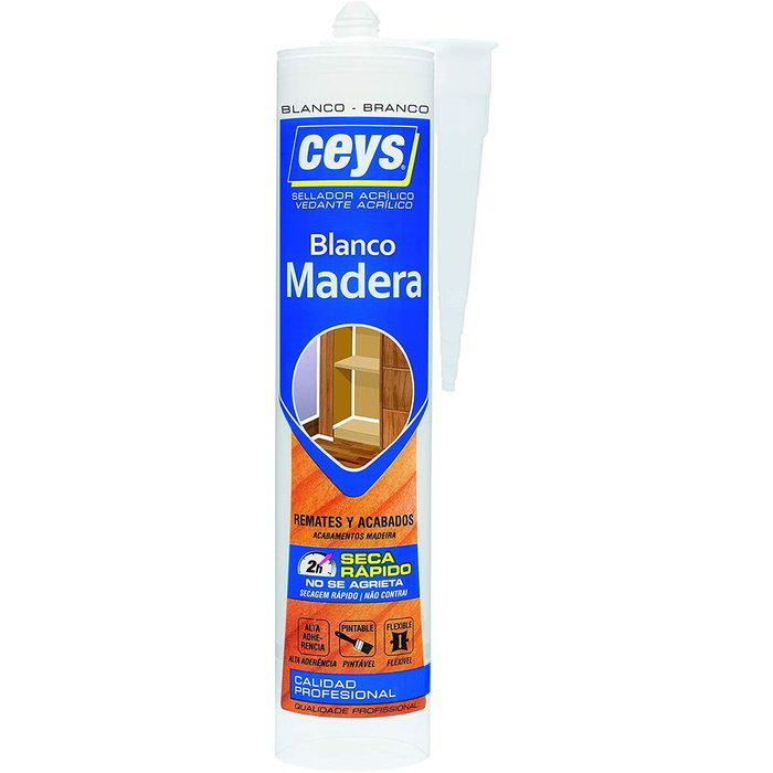 Ceys Sellador acrílico madera blanco 300 ml