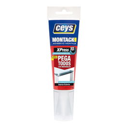 Ceys Montack Invisible Masilla Adhesiva Tubo 135 g para Fijar Zócalos Molduras Azulejos y Paneles