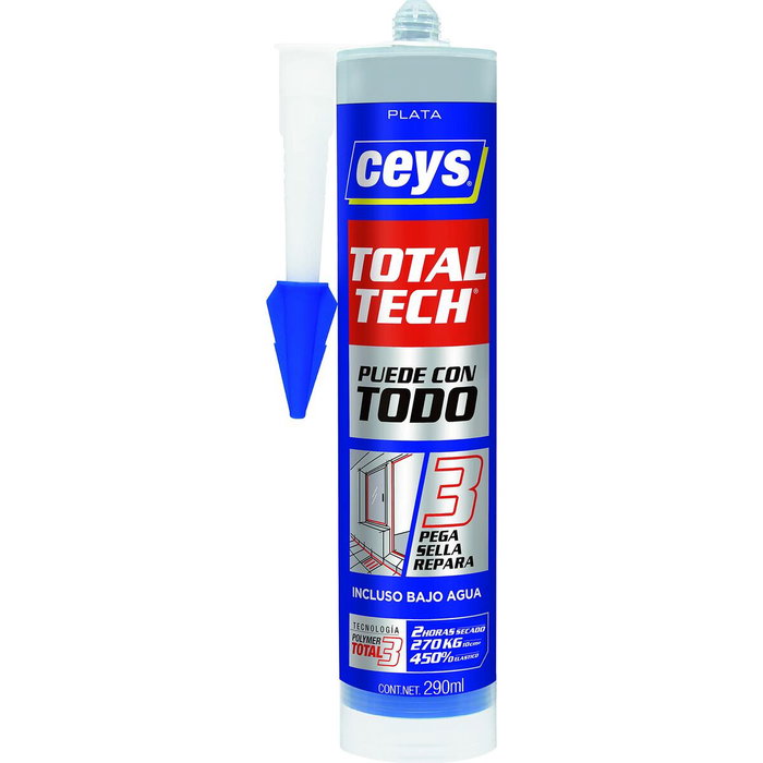 Ceys Adhesivo sellador total tech plata 290 ml Ceys Adhesivo sellador total tech plata 290 ml