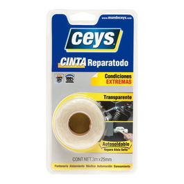 Ceys Cinta reparatodo vulcanizable autovulcanizable autosoldable sella y aísla 25 mm x 3 m