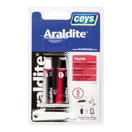 Ceys Araldite Rapido Adhesivo Epoxi de Dos Componentes Pequeño Blister 5+5 ml