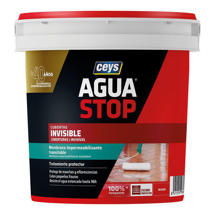 Ceys Aguastop Invisible Impermeabilizante Líquido para Cubiertas y Terrazas 1 L Transparente Ceys Aguastop Invisible Impermeabilizante Líquido para Cubiertas y Terrazas 1 L Transparente