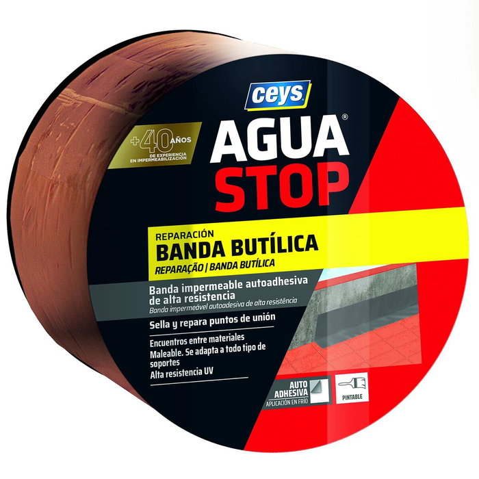 Ceys Aguastop Banda Impermeable de Butilo Teja 10 cm x 10 m
