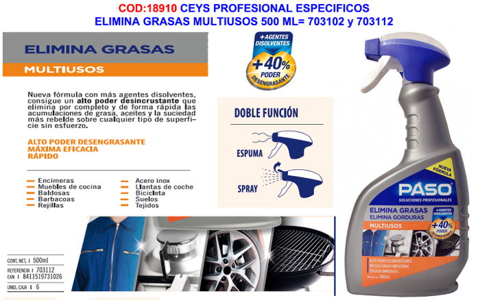 Paso Elimina Grasa 500ml