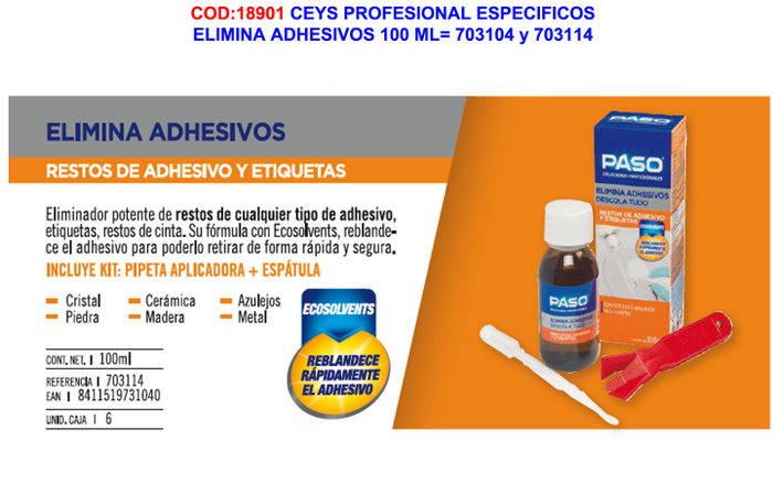 CEYS Eliminador Potente de Adhesivos 100ml
