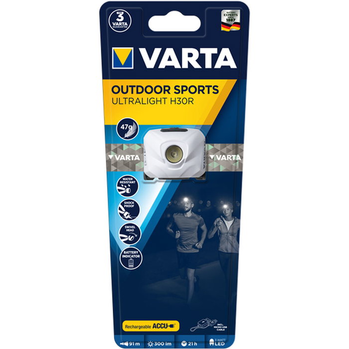 Varta H30R Linterna Frontal Ultraligera Blanca