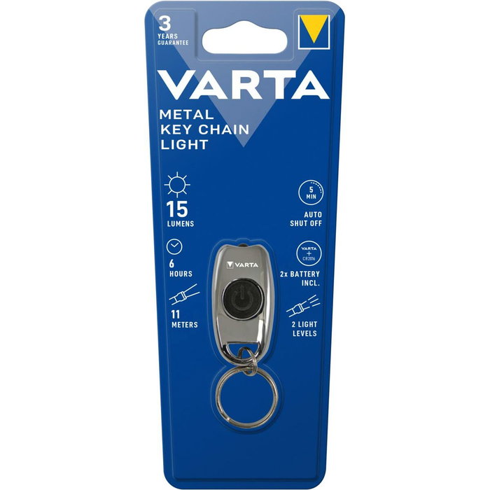 Varta Metal Key Chain Light con 15 lm y 2xCR2016 Varta Metal Key Chain Light con 15 lm y 2xCR2016