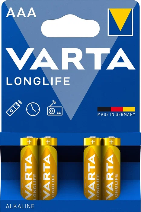 Varta Longlife AAA LR03 Pilas Alcalinas (Pack de 4)