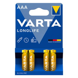 Varta Longlife AAA LR03 Pilas Alcalinas, Pack de 4 unidades