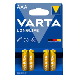 Varta Longlife AAA LR03 Pilas Alcalinas (Pack de 4)