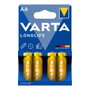 Varta Pila Alcalina LR06 AA Longlife Blister 4 Unidades 1.5V Ø14,5 x 50,5 mm