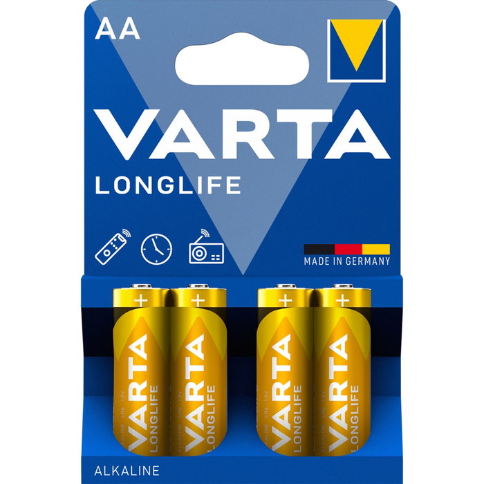 Varta Longlife Pila Alcalina AA LR06, 4 unidades Varta Longlife Pila Alcalina AA LR06, 4 unidades