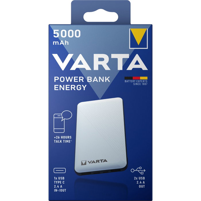 Varta Power Bank Energy 5000 mAh con USB-C Varta Power Bank Energy 5000 mAh con USB-C