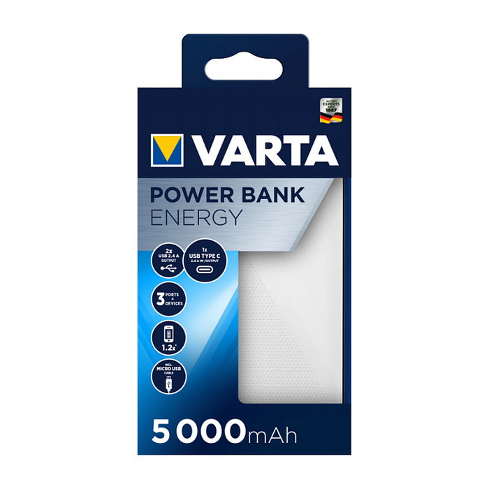 Varta Power Bank Energy 5000 5000 mAh Blanco