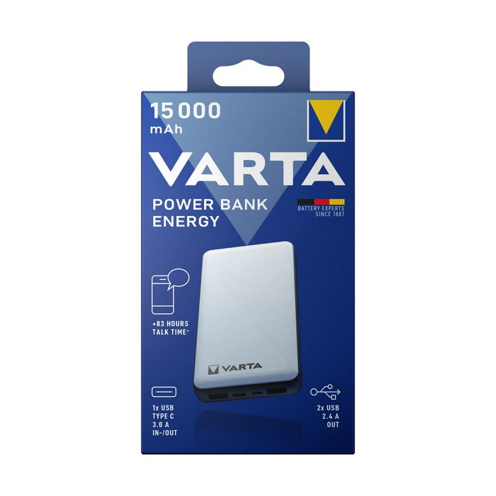 Varta Power Bank Energy 15000 15000mAh Blanco Varta Power Bank Energy 15000 15000mAh Blanco