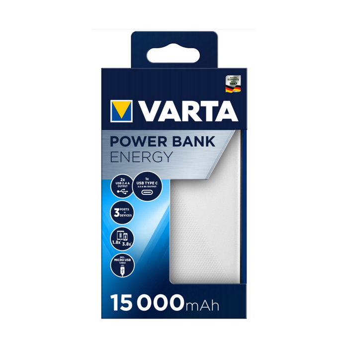 Varta Power Bank Energy 15000 15000mAh Blanco Varta Power Bank Energy 15000 15000mAh Blanco