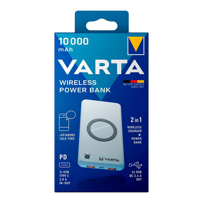 Varta Power Bank Inalámbrico 2 en 1 10.000 mAh Varta Power Bank Inalámbrico 2 en 1 10.000 mAh