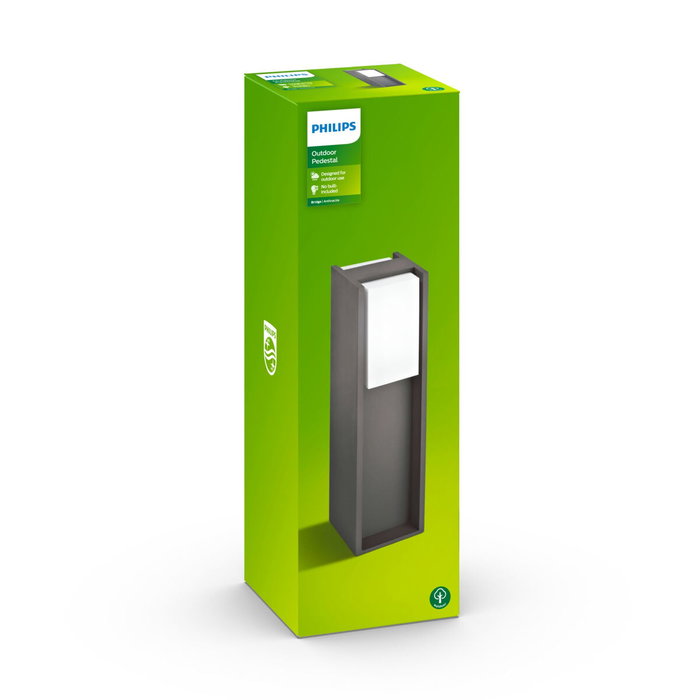 Philips Baliza LED Bridge Antracita con Bombilla E27 Incluida