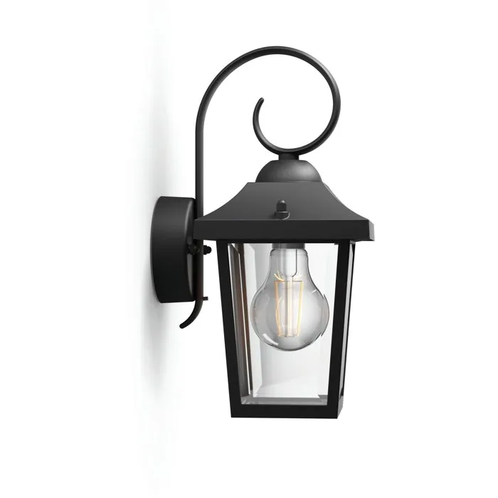 Philips Aplique exterior Buzzard negro E27 60W