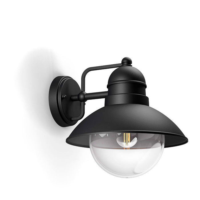 Philips Aplique Exterior Hoverfly E27 60W Negro Aluminio IP44 Philips Aplique Exterior Hoverfly E27 60W Negro Aluminio IP44