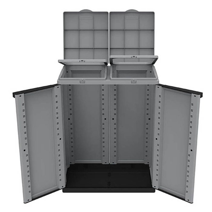 Ecoline Armario reciclaje 2 puertas 68 x 39 x 88,7 cm gris Ecoline Armario reciclaje 2 puertas 68 x 39 x 88,7 cm gris