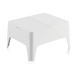 Sp Berner Mesa auxiliar Alaska blanca para exterior