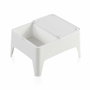 Sp Berner Mesa auxiliar Alaska blanca para exterior