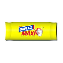 Saplex Bolsa de basura blanca con aroma limón 50 l, 57 x 70 cm, 10 uds