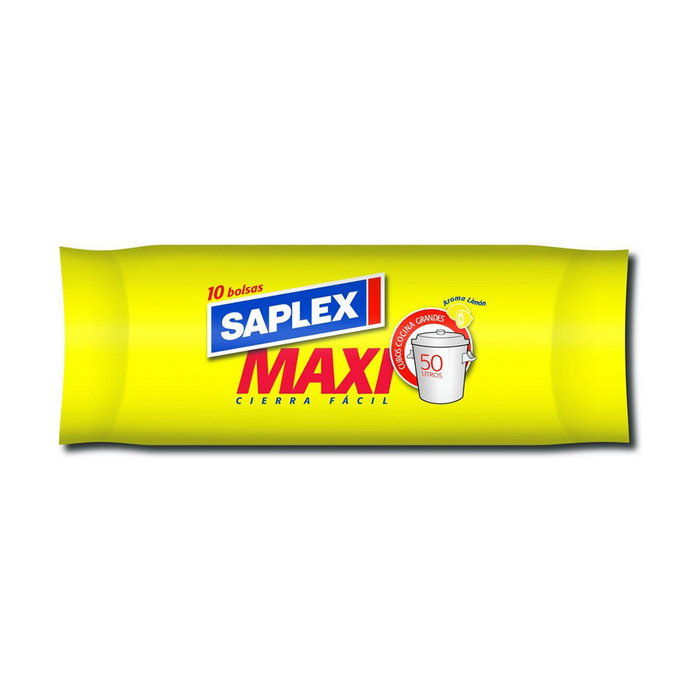 Saplex Bolsa de basura aroma limón blanca 50 l (57 x 70 cm)