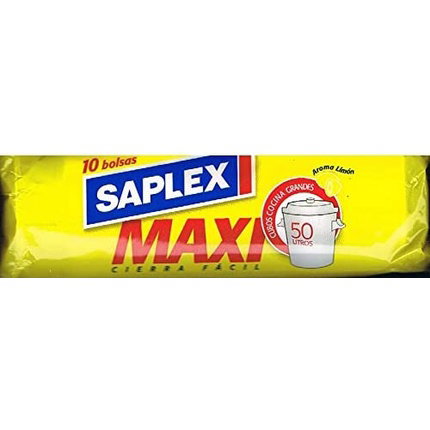 Saplex Bolsa de basura blanca con aroma limón 50 l, 57 x 70 cm, 10 uds