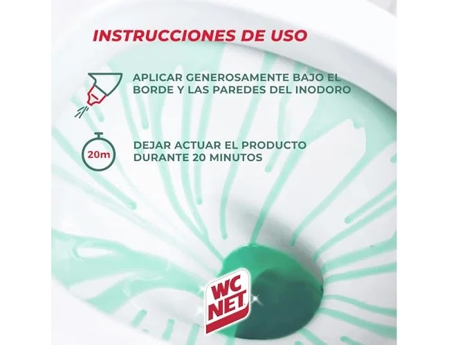 Wc Net Gel Energy Limpiador de inodoros desincrustante 800 ml