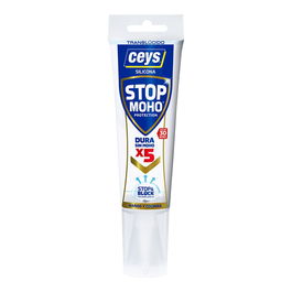 Ceys Silicona Stop Moho Baños y Cocinas Transparente Tubo 125 ml