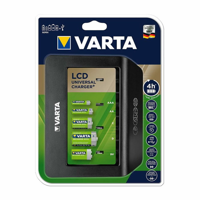 Varta LCD Universal Charger+ Negro