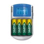 Varta Cargador de baterías LCD para pilas AA y AAA con 4 pilas incluidas