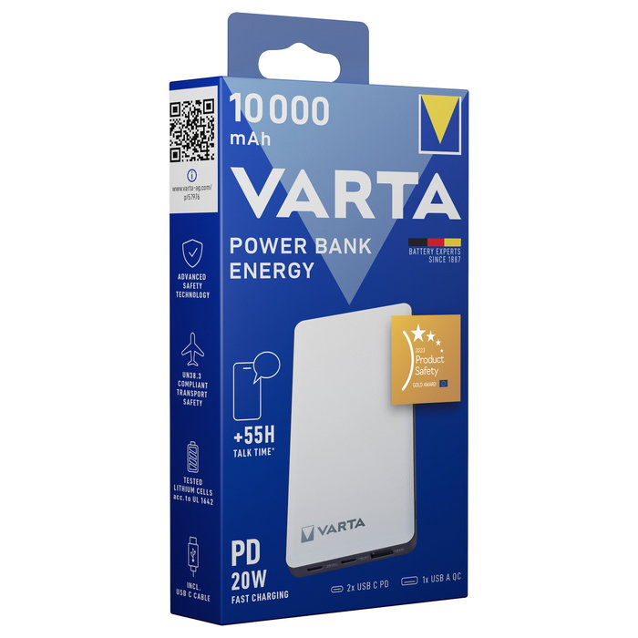 Varta Power Bank Energy 10000 10000mAh con 2xUSB-A y 1xUSB-C