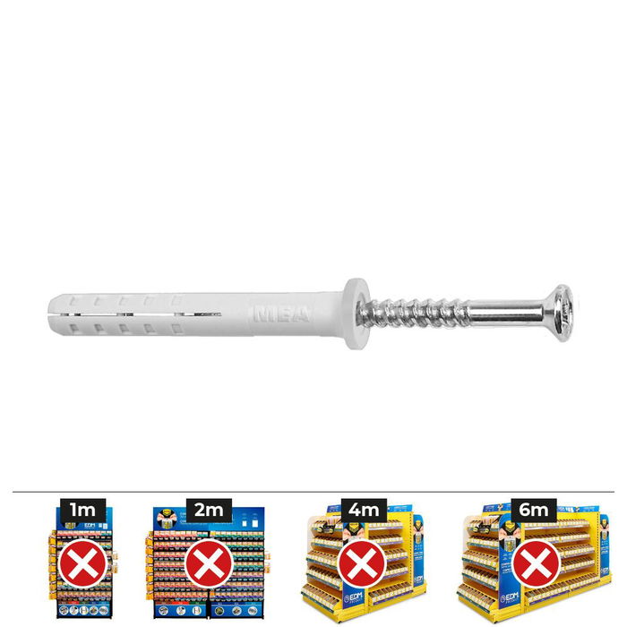 Celo Din np Tacos de golpe ø5 x 50 mm + tornillos cabeza plana ø5 x 50 mm, caja 100 uds Celo Din np Tacos de golpe ø5 x 50 mm + tornillos cabeza plana ø5 x 50 mm, caja 100 uds