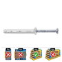 Celo Din np Tacos de golpe ø6 x 60 mm + tornillos ø6 x 40 mm cabeza plana, caja 50 unidades
