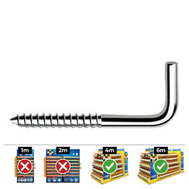 Celo Alcayata Din alr 4,0x80mm Zincado Metalizado Acero Caja 250 Unidades