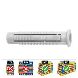 Celo Taco FX Ø12mm Nylon, Caja 25 uds