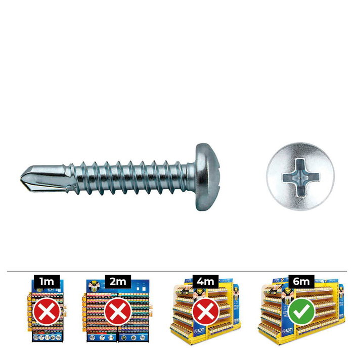 Celo Tornillo Punta Broca Alomada Philips Din 7504n Ø4,8x75mm Zincado Caja 100 Unid. Celo Tornillo Punta Broca Alomada Philips Din 7504n Ø4,8x75mm Zincado Caja 100 Unid.