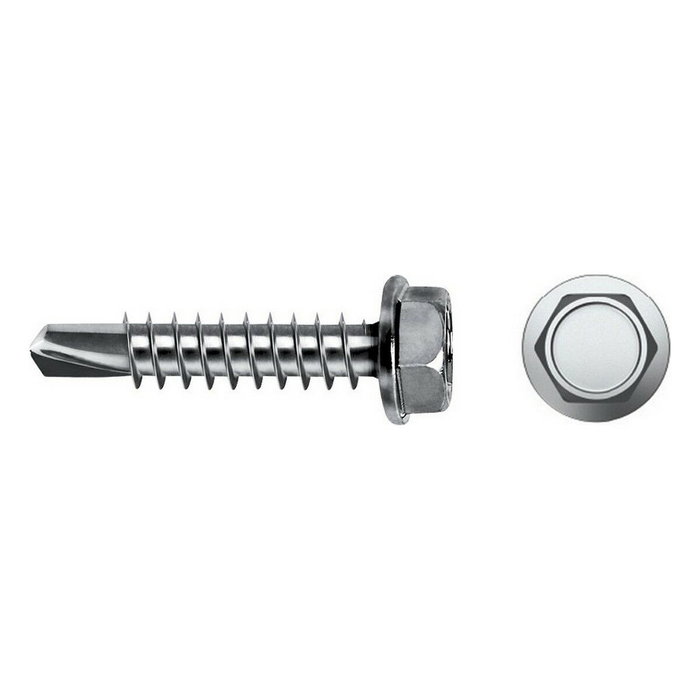 Celo Caja de 250 Tornillos Punta Broca Hexagonal Din 7504k 5,5x38mm Zincado Celo Caja de 250 Tornillos Punta Broca Hexagonal Din 7504k 5,5x38mm Zincado
