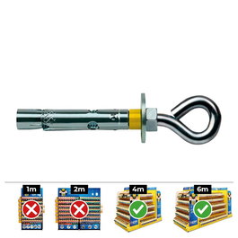 Celo Din da Anclaje de aro dynabolt zincado ø8 x 45 mm Caja 100 unidades