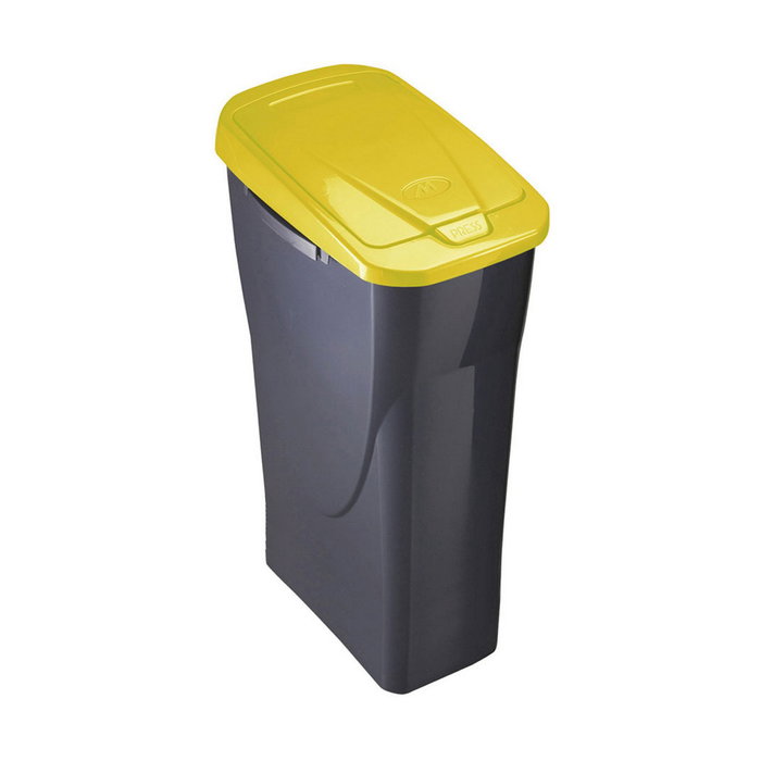 Mondex Cubo Ecobín con tapa negro/amarillo 15 l