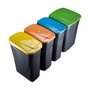 Mondex Cubo Ecobin con tapa negro/naranja 15 l