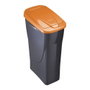 Mondex Ecobin con tapa naranja Cubo de basura 15L Negro/Naranja 20 x 31 x 42 cm