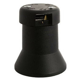 Solera Portalámparas de Guirnalda E27 Negro para Cable Plano 5x13mm