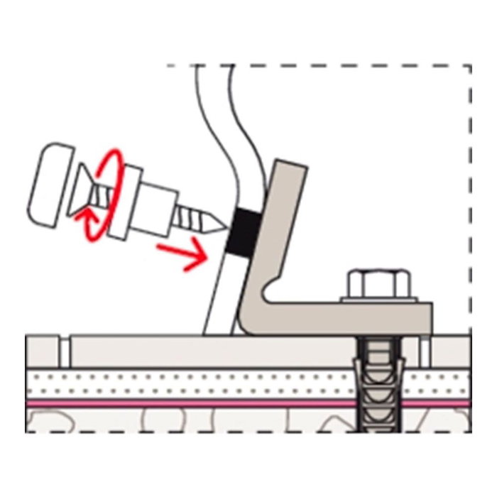 Fischer 548413 Conjunto Tornillos Sanitario Interno con anclajes de expansión, juntas de nylon y acero